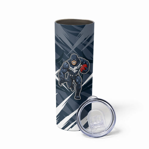 Carlton Blues Australian Football Skinny Tumbler Powerful Superhero Mascot - Bold Team Colors