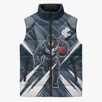 Carlton Blues Australian Football Sleeveless Puffer Jacket Powerful Superhero Mascot - Bold Team Colors