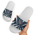 Carlton Blues Australian Football Slide Sandals Powerful Superhero Mascot - Bold Team Colors