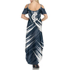 Carlton Blues Australian Football Summer Maxi Dress Powerful Superhero Mascot - Bold Team Colors