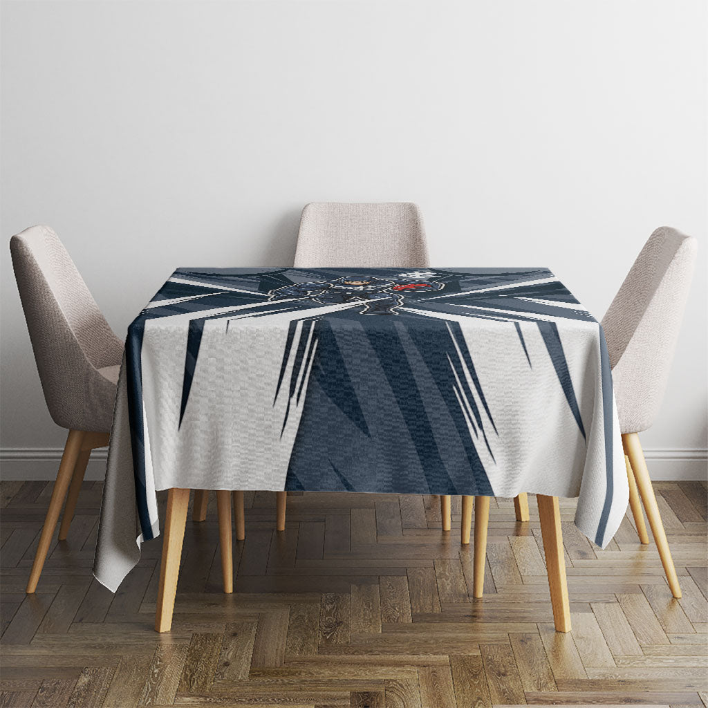 Carlton Blues Australian Football Tablecloth Powerful Superhero Mascot - Bold Team Colors