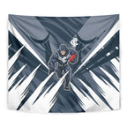 Carlton Blues Australian Football Tapestry Powerful Superhero Mascot - Bold Team Colors
