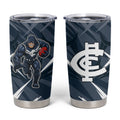 Carlton Blues Australian Football Tumbler Cup Powerful Superhero Mascot - Bold Team Colors
