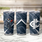Carlton Blues Australian Football Tumbler Cup Powerful Superhero Mascot - Bold Team Colors