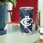 Carlton Blues Australian Football Tumbler Cup Powerful Superhero Mascot - Bold Team Colors