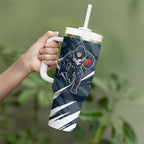 Carlton Blues Australian Football Tumbler With Handle Powerful Superhero Mascot - Bold Team Colors