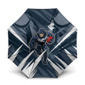 Carlton Blues Australian Football Umbrella Powerful Superhero Mascot - Bold Team Colors