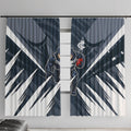Carlton Blues Australian Football Window Curtain Powerful Superhero Mascot - Bold Team Colors