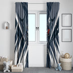Carlton Blues Australian Football Window Curtain Powerful Superhero Mascot - Bold Team Colors