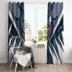 Carlton Blues Australian Football Window Curtain Powerful Superhero Mascot - Bold Team Colors