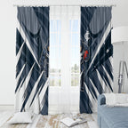 Carlton Blues Australian Football Window Curtain Powerful Superhero Mascot - Bold Team Colors