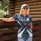 Carlton Blues Australian Football Women Polo Shirt Powerful Superhero Mascot - Bold Team Colors
