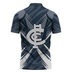 Carlton Blues Australian Football Zipper Polo Shirt Powerful Superhero Mascot - Bold Team Colors