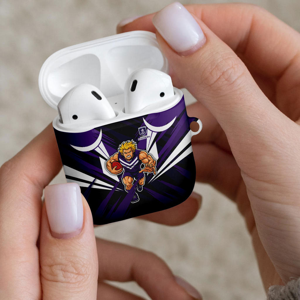 Fremantle Dockers Australian Football AirPods Case Athletic Hero Mascot - Bold Team Colors