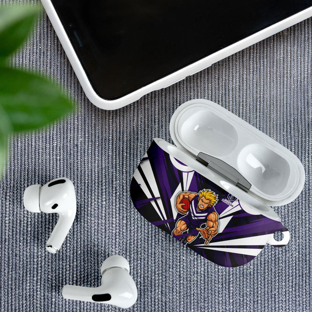 Fremantle Dockers Australian Football AirPods Case Athletic Hero Mascot - Bold Team Colors