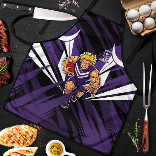 Fremantle Dockers Australian Football Apron Athletic Hero Mascot - Bold Team Colors