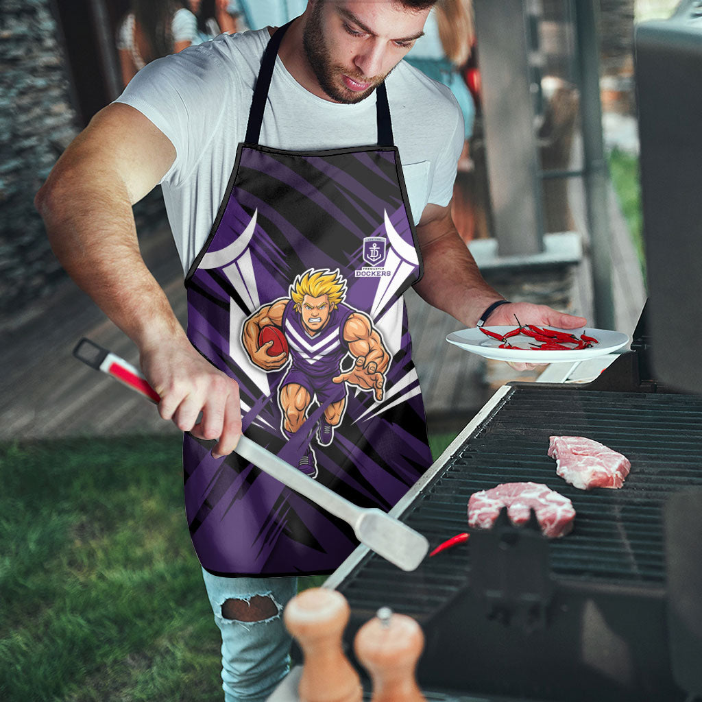 Fremantle Dockers Australian Football Apron Athletic Hero Mascot - Bold Team Colors