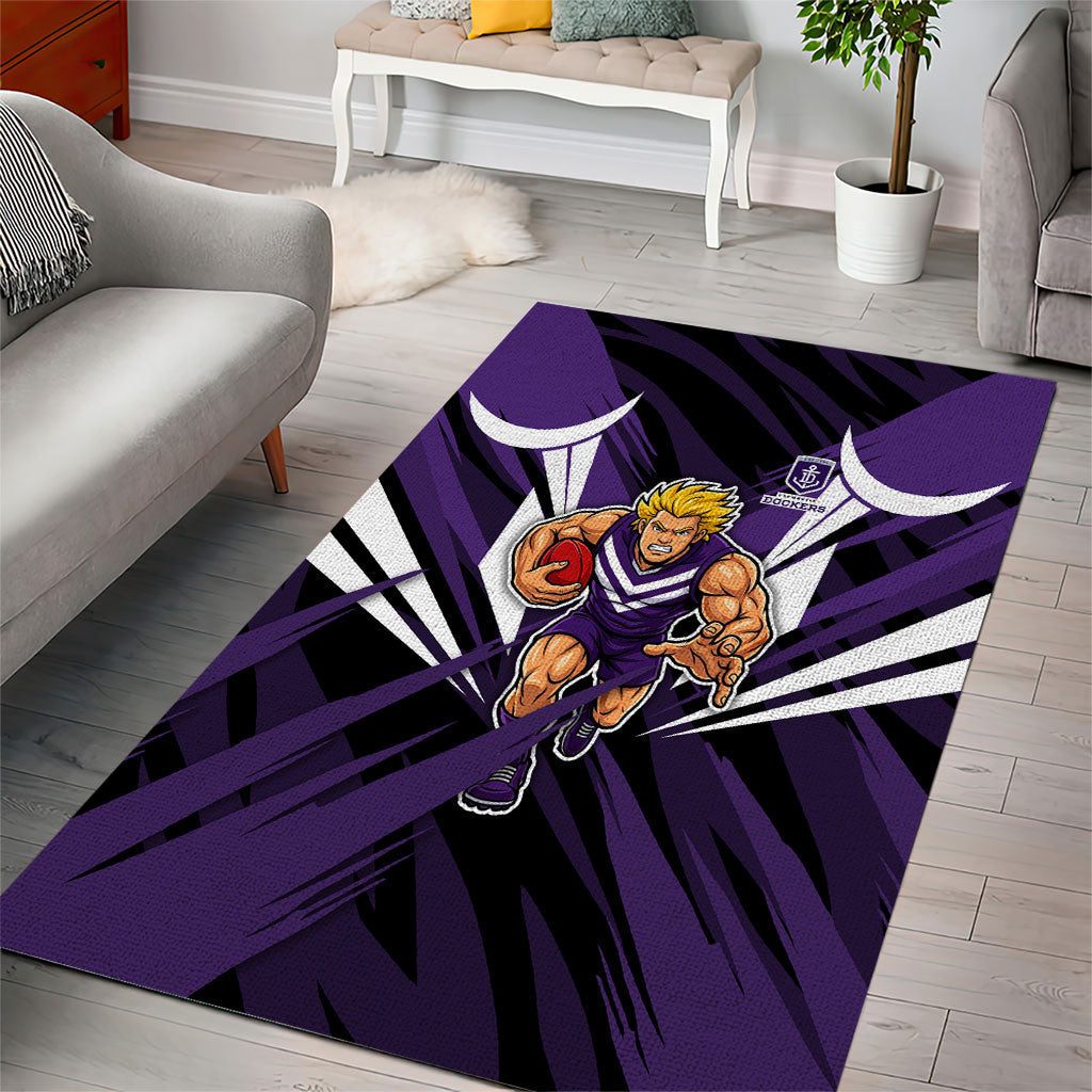 Fremantle Dockers Australian Football Area Rug Athletic Hero Mascot - Bold Team Colors