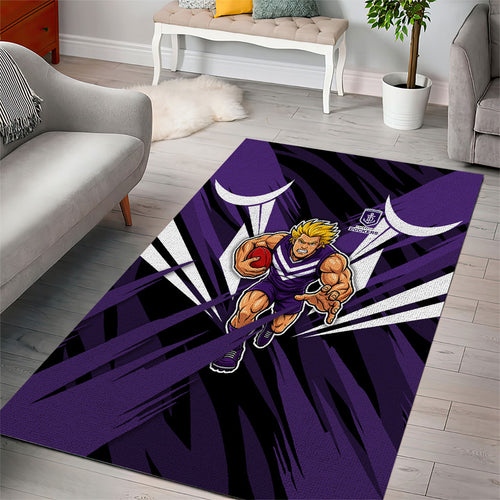 Fremantle Dockers Australian Football Area Rug Athletic Hero Mascot - Bold Team Colors