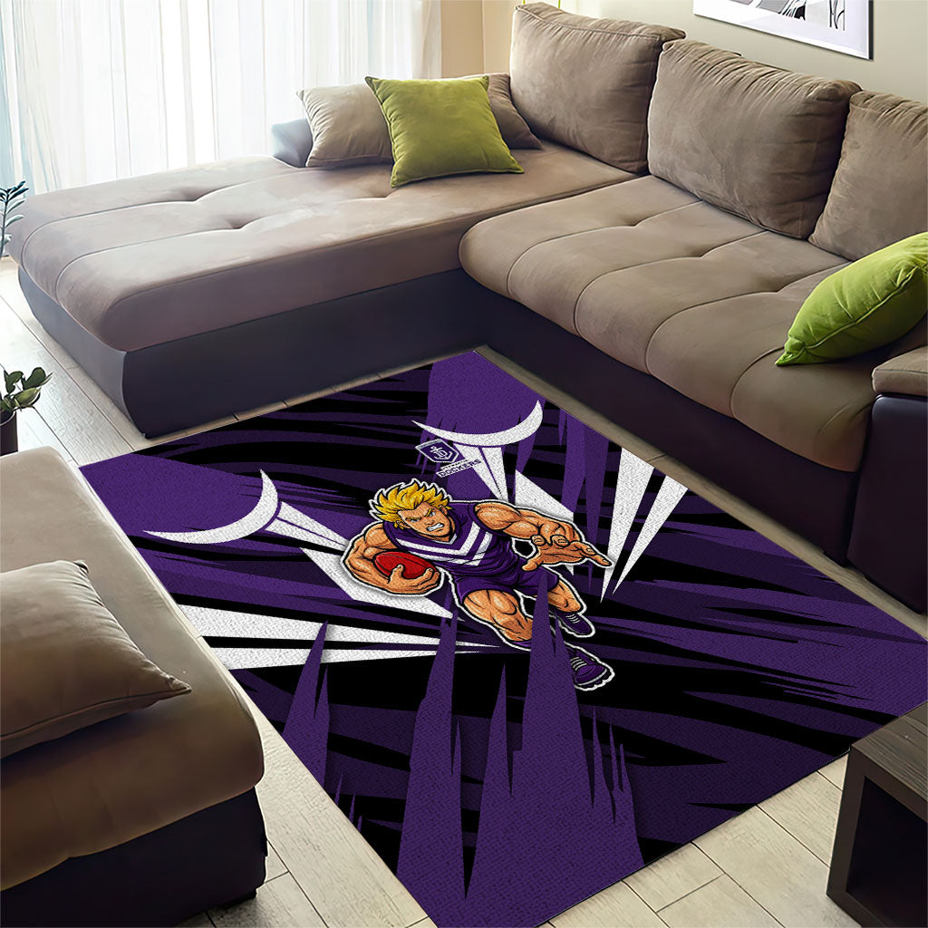 Fremantle Dockers Australian Football Area Rug Athletic Hero Mascot - Bold Team Colors