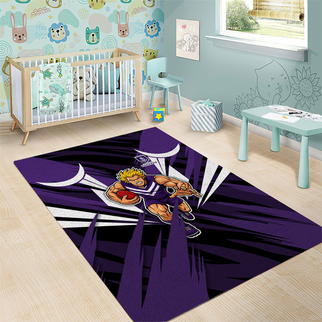 Fremantle Dockers Australian Football Area Rug Athletic Hero Mascot - Bold Team Colors