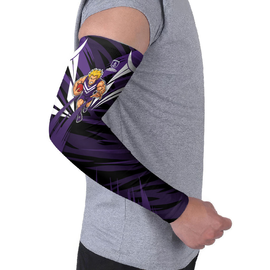 Fremantle Dockers Australian Football Arm Sleeves Athletic Hero Mascot - Bold Team Colors