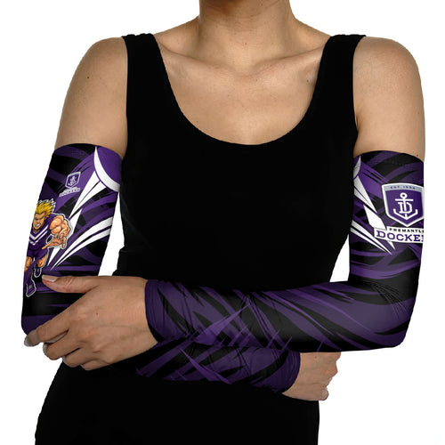 Fremantle Dockers Australian Football Arm Sleeves Athletic Hero Mascot - Bold Team Colors