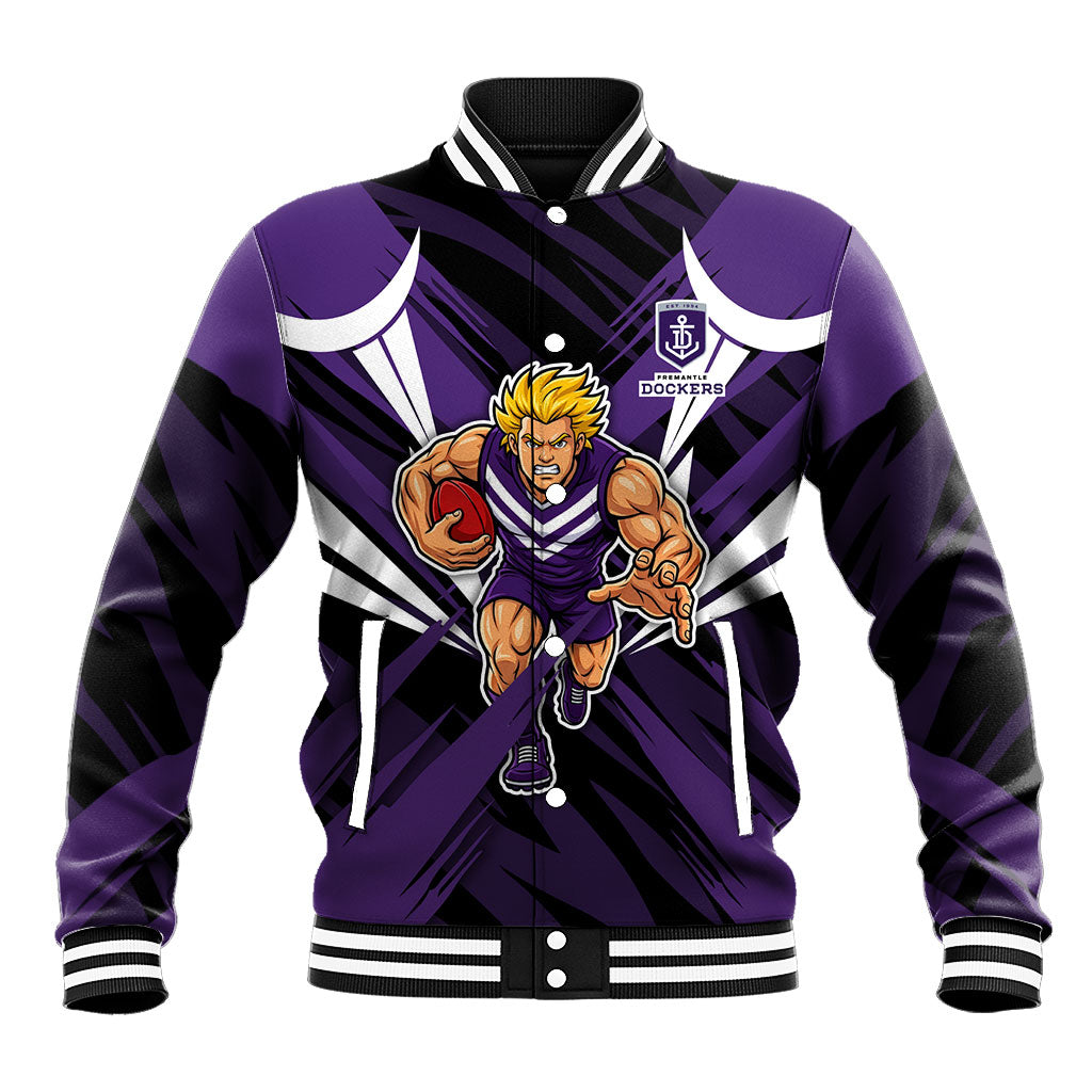 Fremantle Dockers Australian Football Baseball Jacket Athletic Hero Mascot - Bold Team Colors