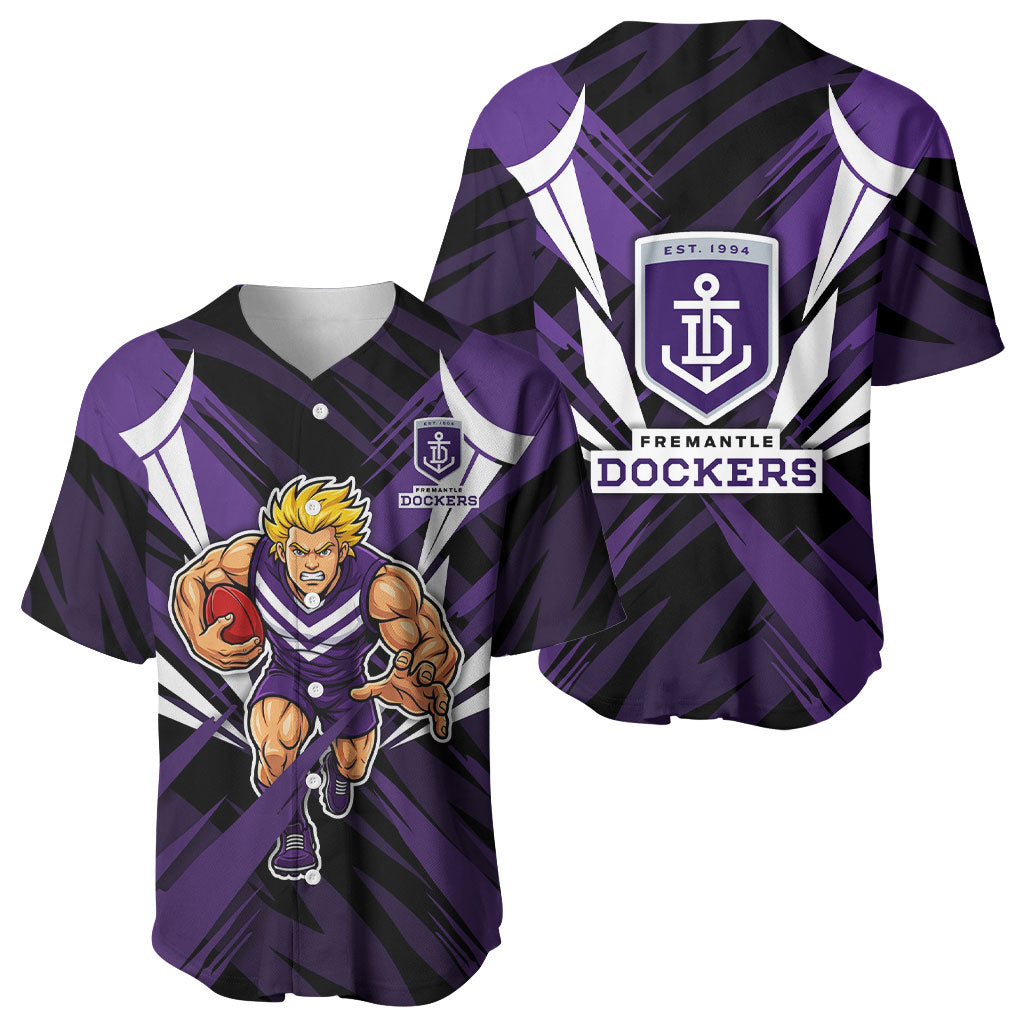 Fremantle Dockers Australian Football Baseball Jersey Athletic Hero Mascot - Bold Team Colors