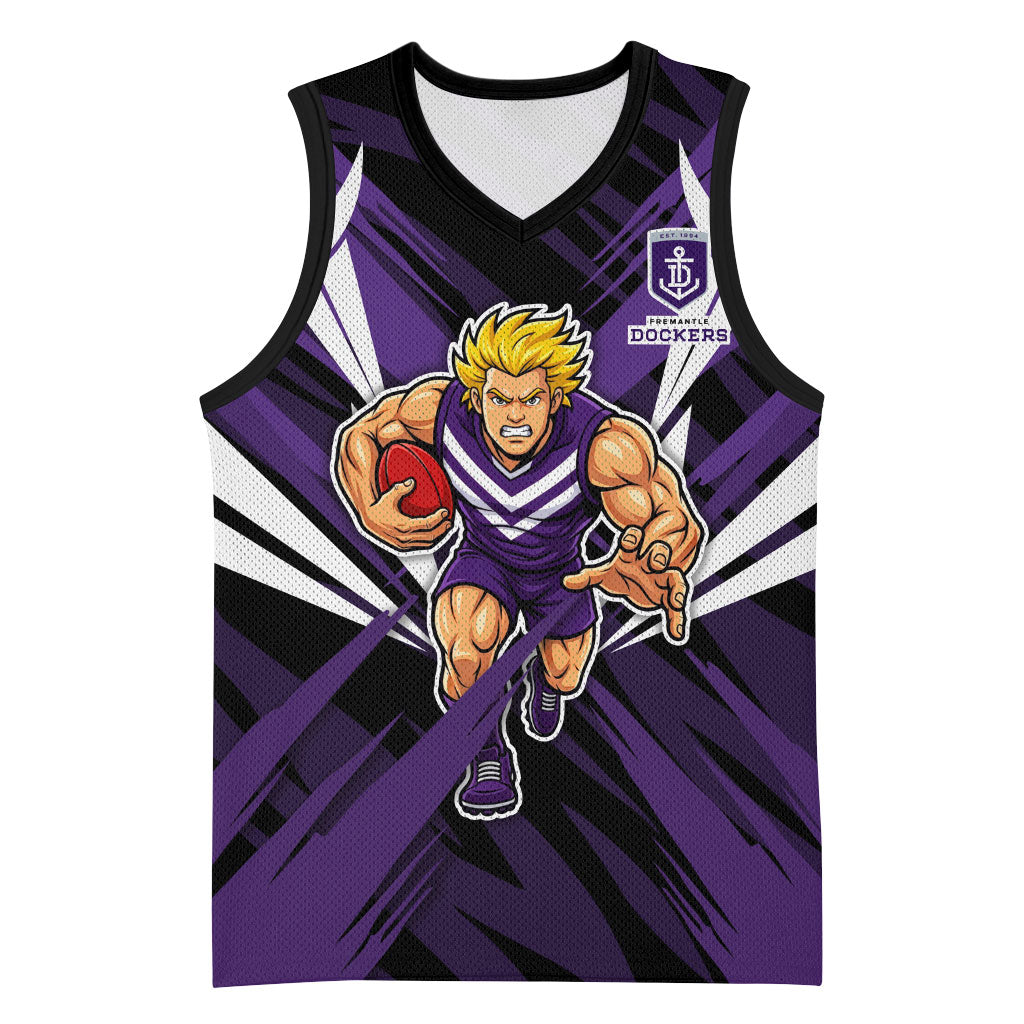 Fremantle Dockers Australian Football Basketball Jersey Athletic Hero Mascot - Bold Team Colors