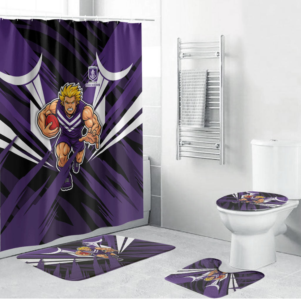 Fremantle Dockers Australian Football Bathroom Set Athletic Hero Mascot - Bold Team Colors