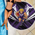 Fremantle Dockers Australian Football Beach Blanket Athletic Hero Mascot - Bold Team Colors