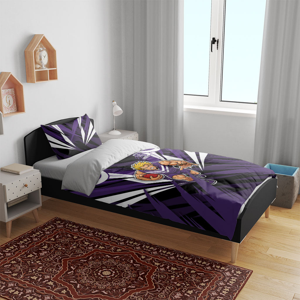 Fremantle Dockers Australian Football Bedding Set Athletic Hero Mascot - Bold Team Colors