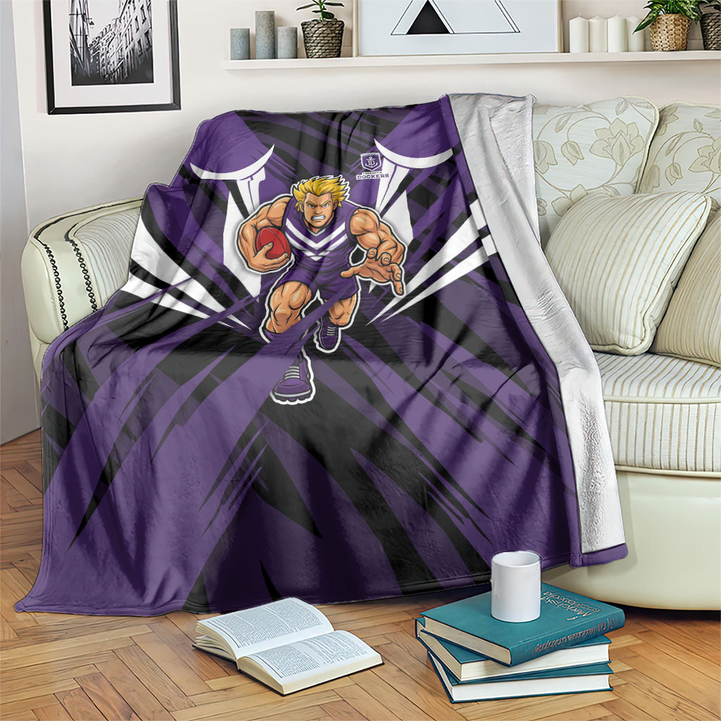 Fremantle Dockers Australian Football Blanket Athletic Hero Mascot - Bold Team Colors
