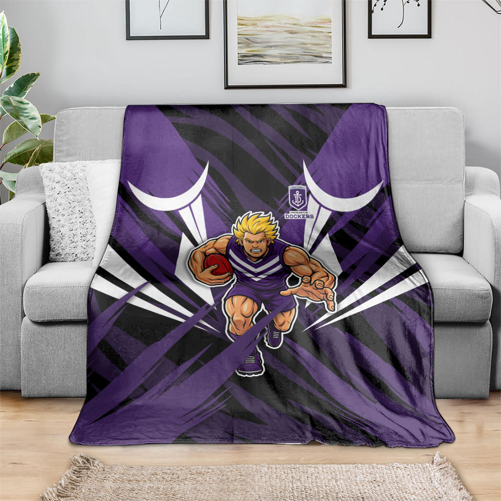 Fremantle Dockers Australian Football Blanket Athletic Hero Mascot - Bold Team Colors