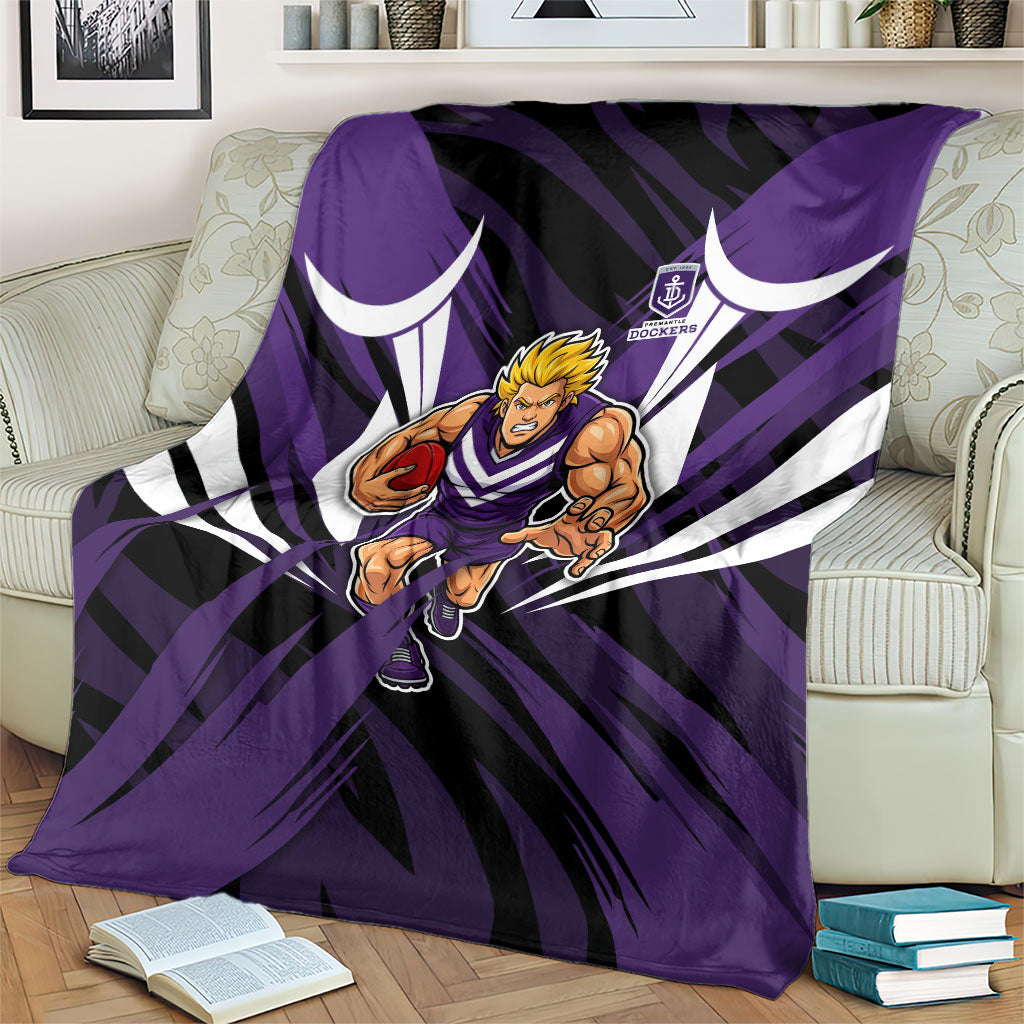 Fremantle Dockers Australian Football Blanket Athletic Hero Mascot - Bold Team Colors