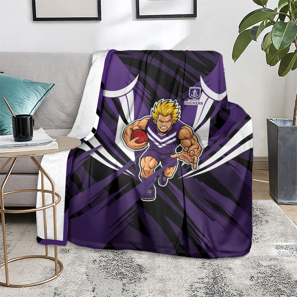 Fremantle Dockers Australian Football Blanket Athletic Hero Mascot - Bold Team Colors