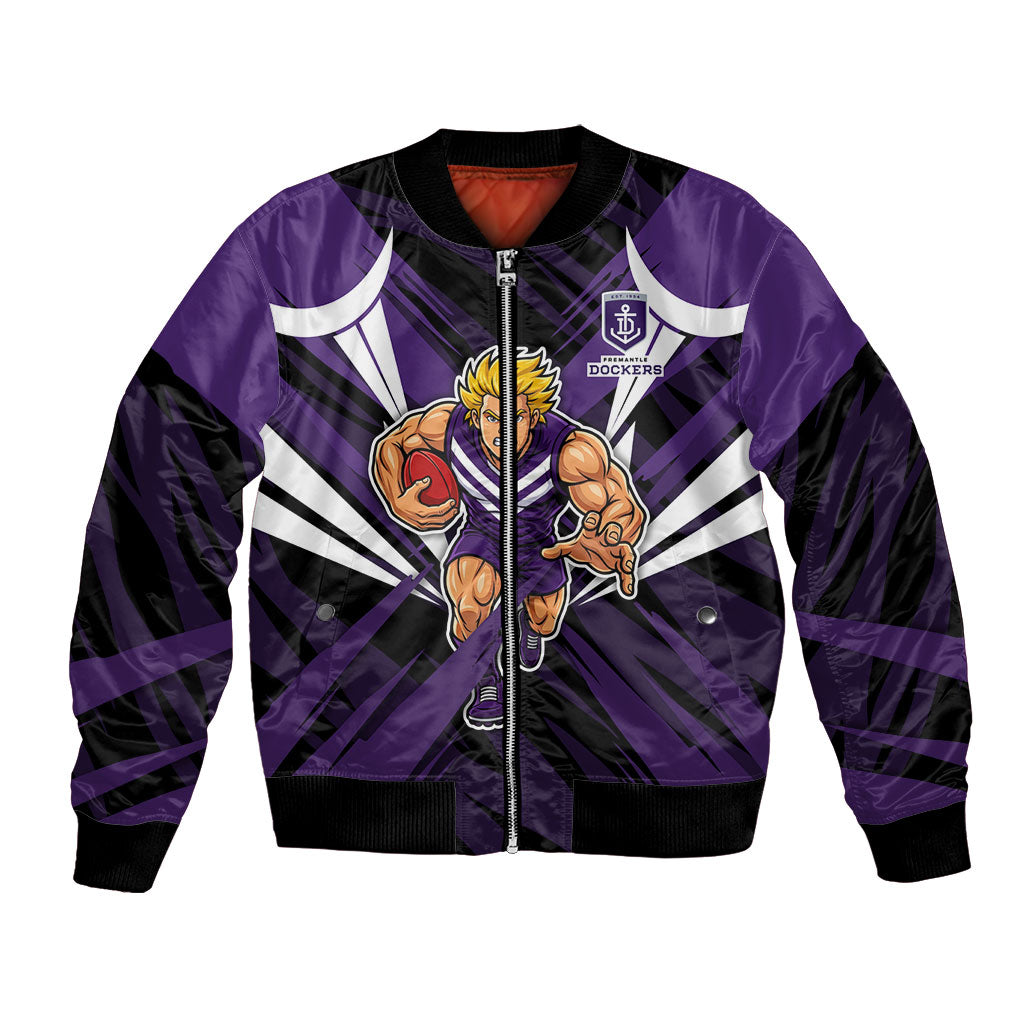 Fremantle Dockers Australian Football Bomber Jacket Athletic Hero Mascot - Bold Team Colors