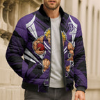 Fremantle Dockers Australian Football Bomber Puffer Jacket Athletic Hero Mascot - Bold Team Colors