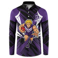 Fremantle Dockers Australian Football Button Sweatshirt Athletic Hero Mascot - Bold Team Colors