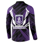 Fremantle Dockers Australian Football Button Sweatshirt Athletic Hero Mascot - Bold Team Colors