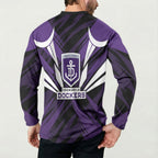 Fremantle Dockers Australian Football Button Sweatshirt Athletic Hero Mascot - Bold Team Colors