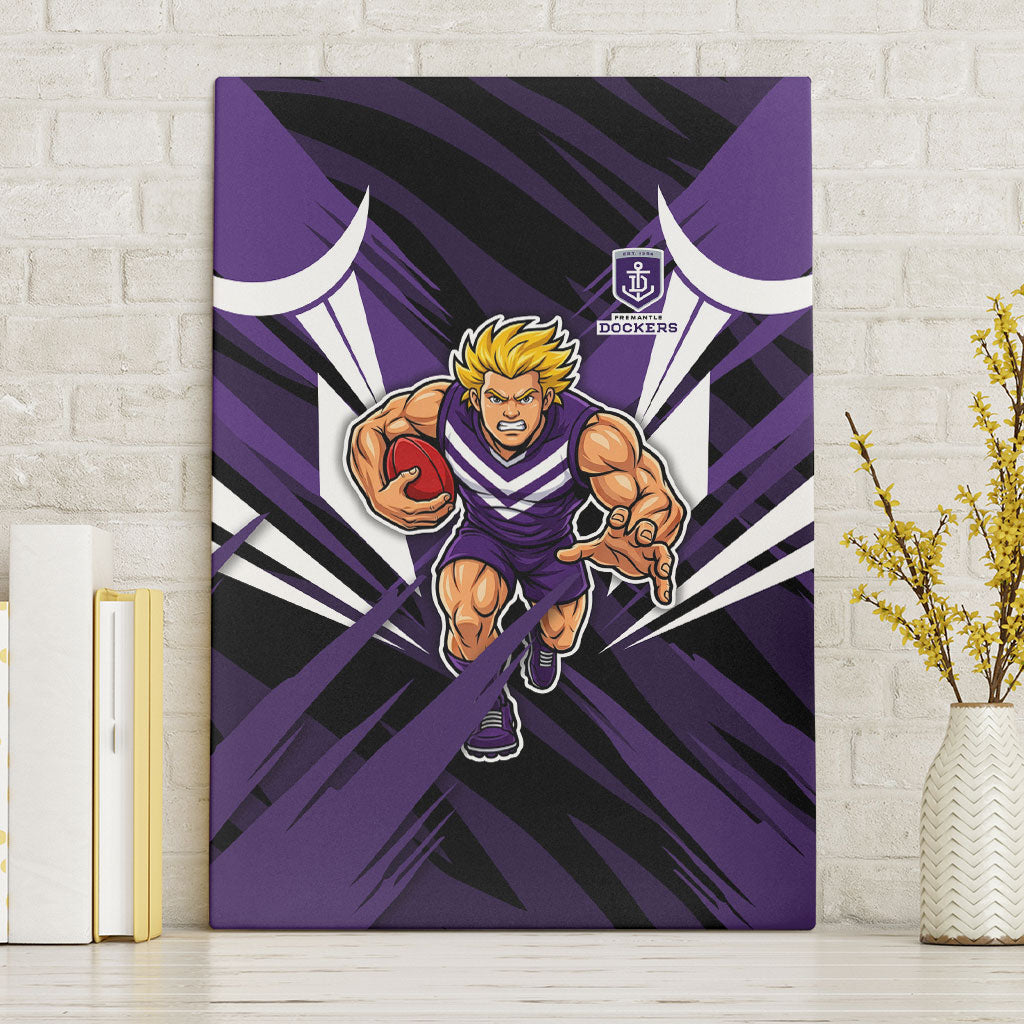 Fremantle Dockers Australian Football Canvas Wall Art Athletic Hero Mascot - Bold Team Colors