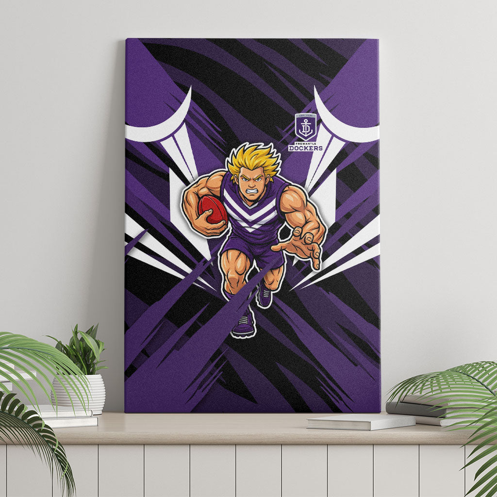Fremantle Dockers Australian Football Canvas Wall Art Athletic Hero Mascot - Bold Team Colors