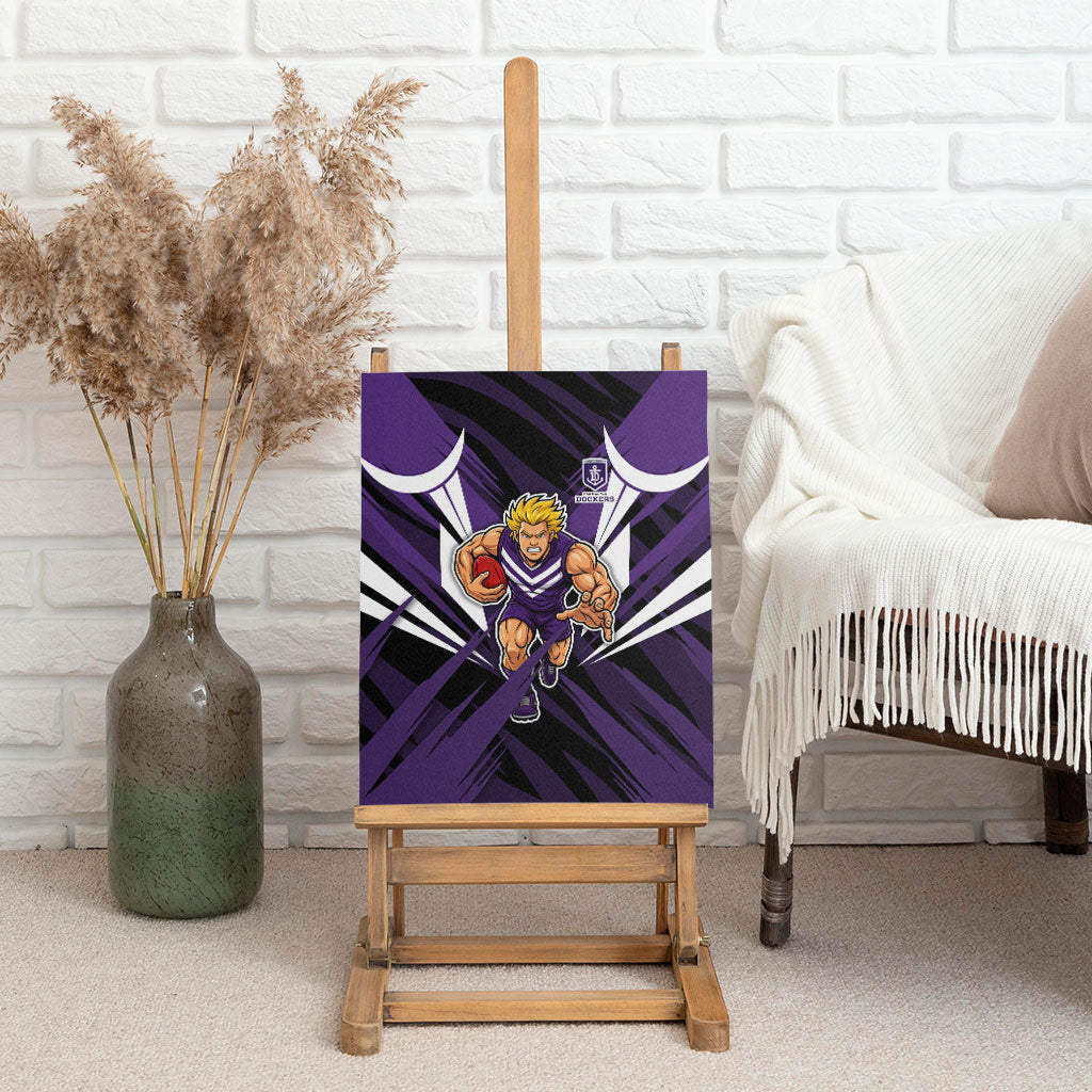 Fremantle Dockers Australian Football Canvas Wall Art Athletic Hero Mascot - Bold Team Colors