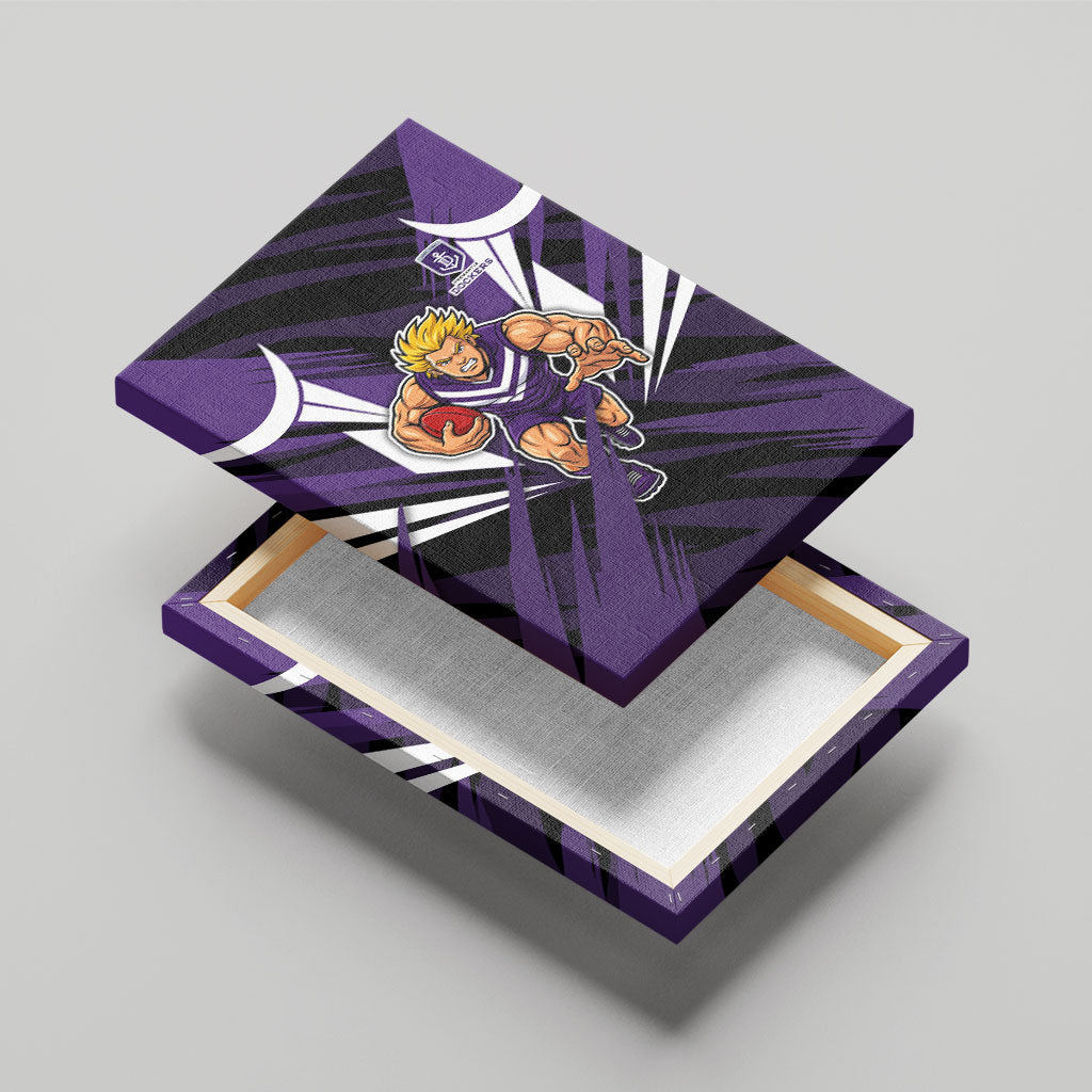 Fremantle Dockers Australian Football Canvas Wall Art Athletic Hero Mascot - Bold Team Colors