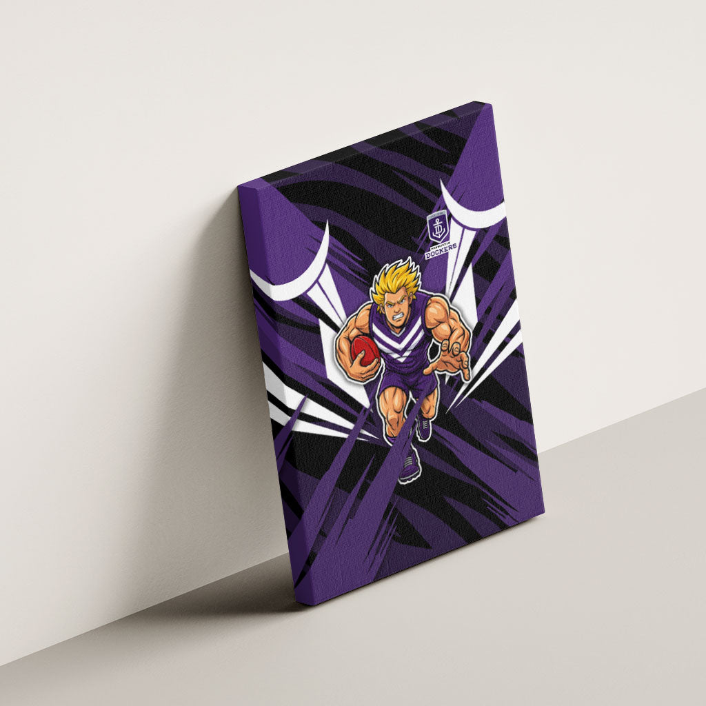 Fremantle Dockers Australian Football Canvas Wall Art Athletic Hero Mascot - Bold Team Colors