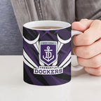 Fremantle Dockers Australian Football Ceramic Mug Athletic Hero Mascot - Bold Team Colors