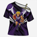 Fremantle Dockers Australian Football Cross Shoulder Shirt Athletic Hero Mascot - Bold Team Colors