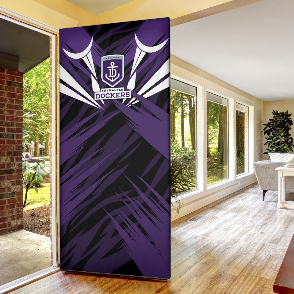 Fremantle Dockers Australian Football Door Cover Athletic Hero Mascot - Bold Team Colors